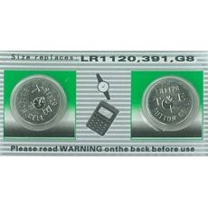 G8/LR1120/391 alkaline 1,55 V